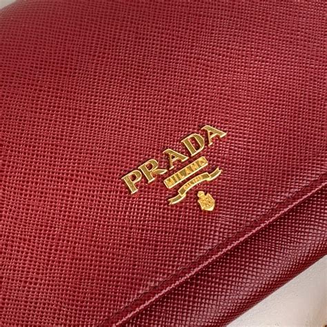 women's prada red wallet|prada red wallet sale.